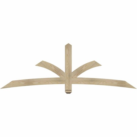 Ekena Millwork Davenport Rough Sawn Timber Gable Bracket, Douglas Fir, 84"W x 28"H x 4"D x 4"F, 8/12 Pitch GBW084X28X0404DAV00RDF